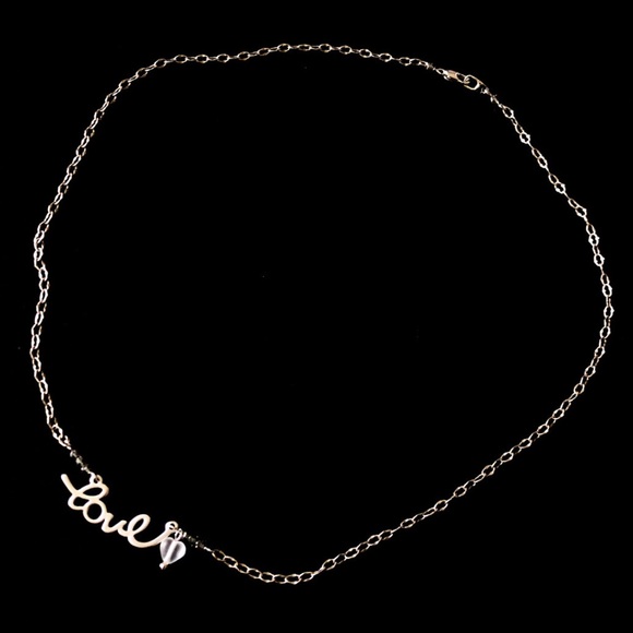 ‘ Love ‘ Silver Necklace - Picture 2 of 7